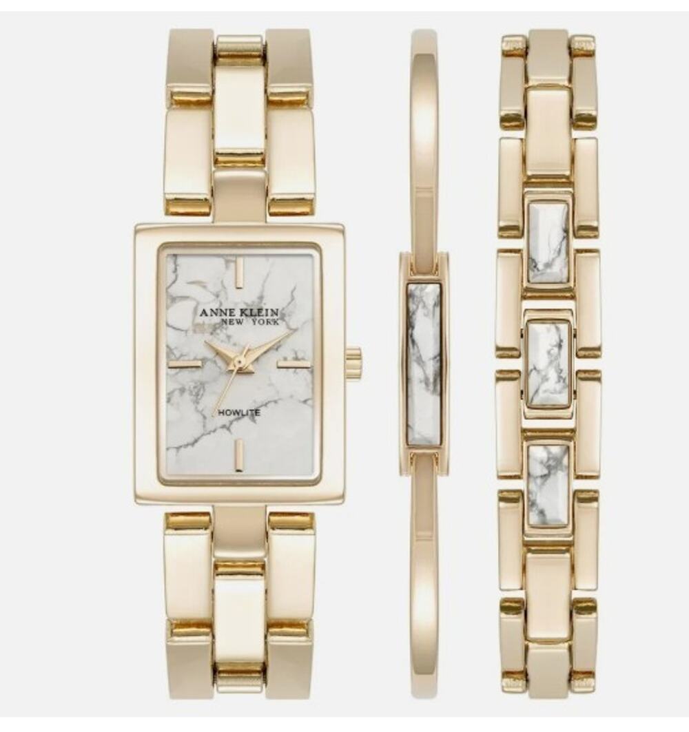 Anne Klein 12/7748HLST NY Ladies Howlite WATCH & BRACLET SET BRAND NEW!! In Box